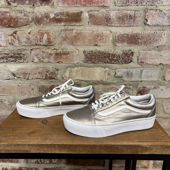 Vans old skool metallic sneakers womens 10 - Picture 2 of 8